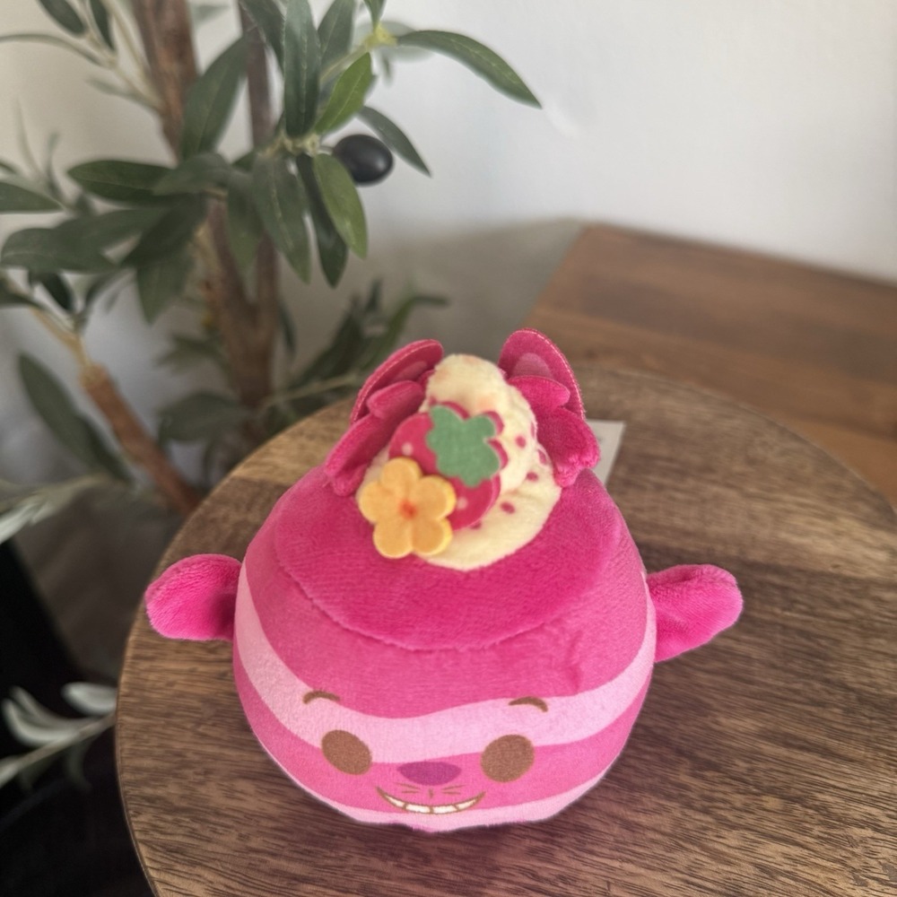 Disney Munchlings Target Gourmet Goods Pink Cheshire‎ Cat Fruit Parfait Plush 4" - Picture 12 of 12